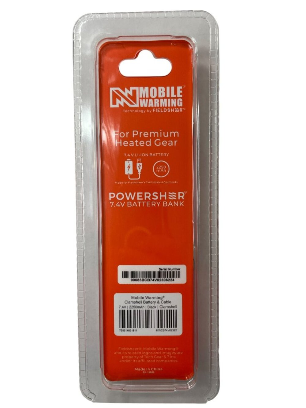 Mobile Warming Powersheer 7.4V Li-Ion Battery Bank 2250mAh Heated Gear SEALED - Picture 2 of 2